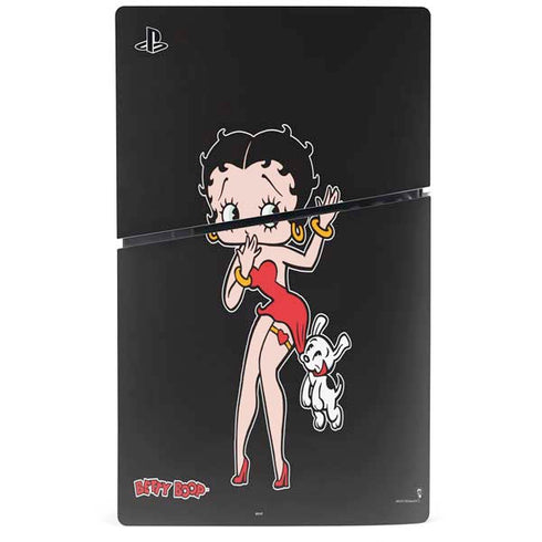 Betty Boop With Puppy PS5 Slim Digital Edition Console Skin
